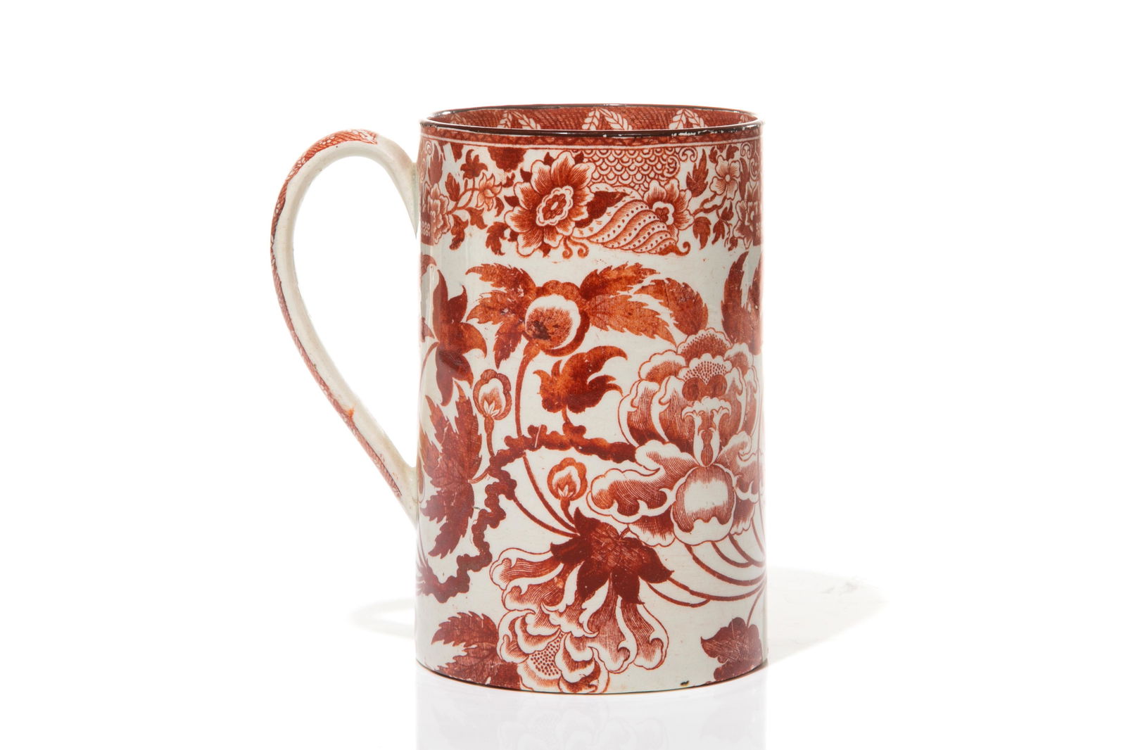 18th C ENGLISH PEARLWARE POTTERY TANKARD CAN (1 of 4)