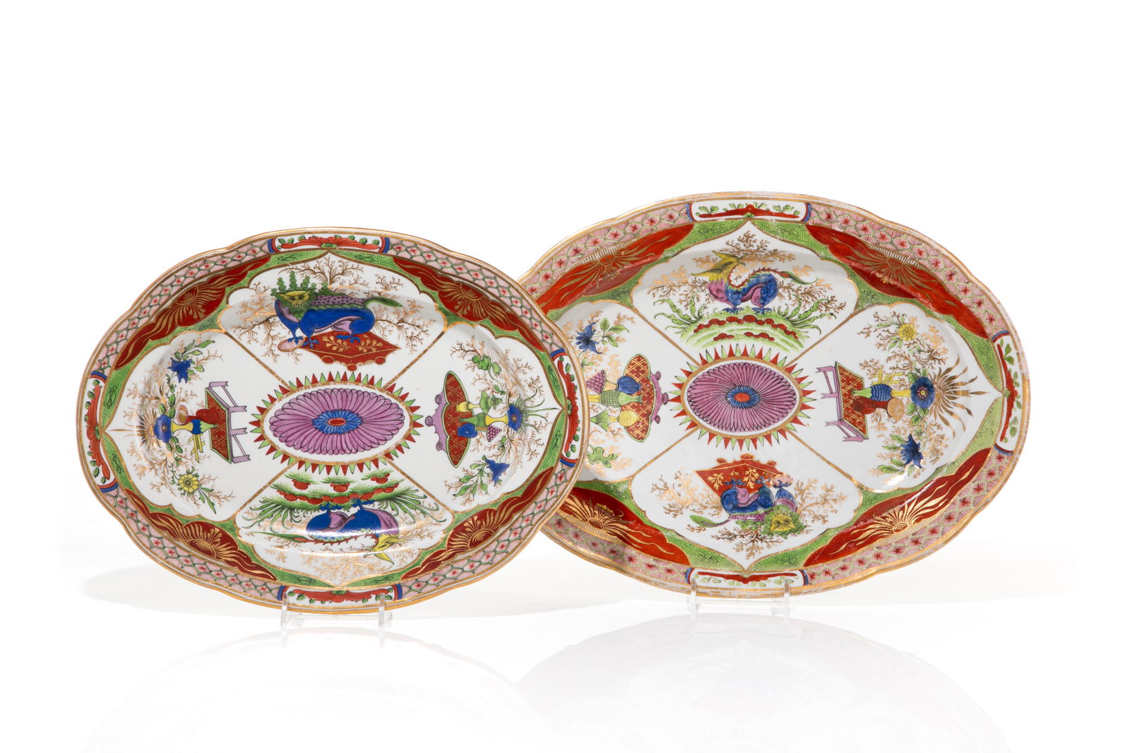 TWO DRAGON IN COMPARTMENT PORCELAIN PLATTERS (1 of 6)