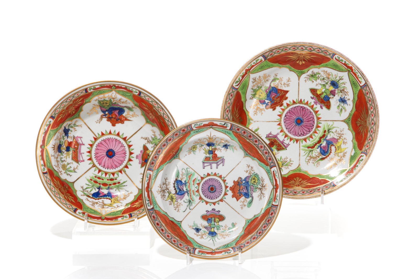 THREE DRAGON IN COMPARTMENT PORCELAIN DISHES (1 of 1)