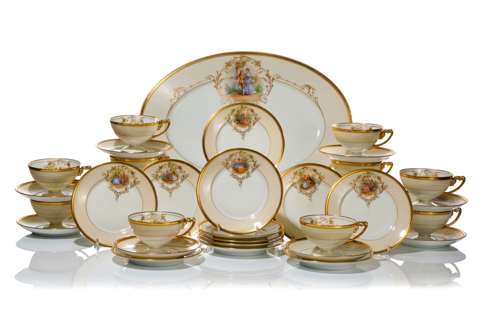 25 PC DRESDEN AMBROSIUS LAMM PORCELAIN SET (1 of 6)