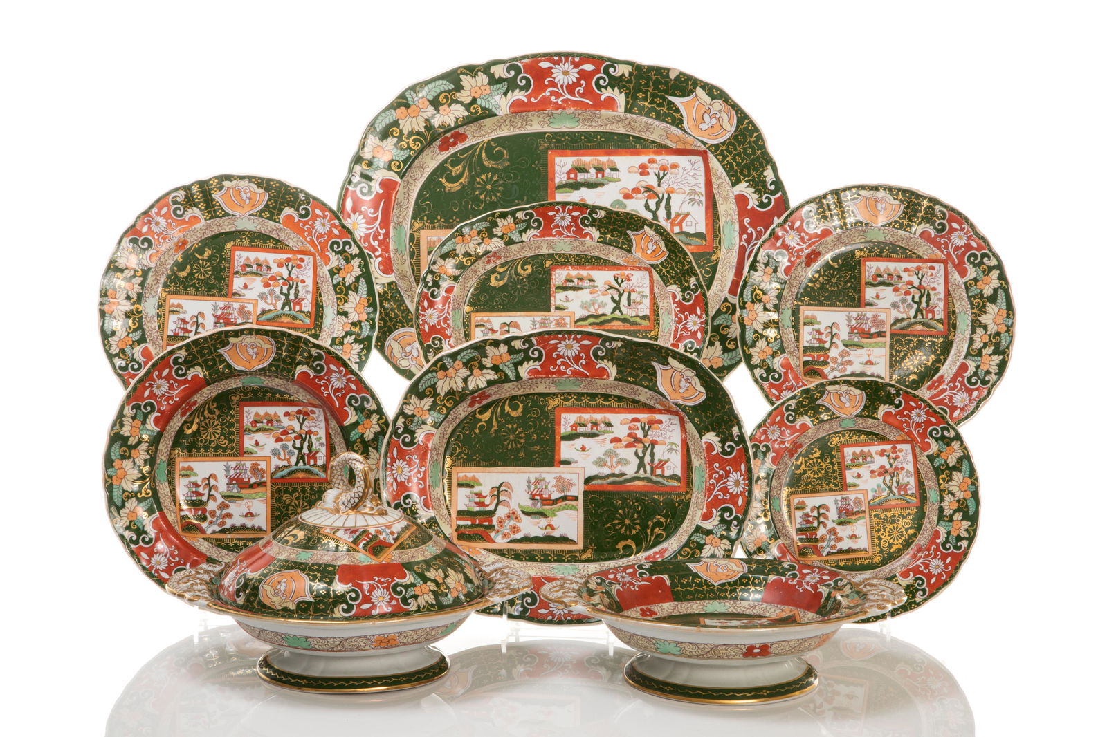 56 PCS ASHWORTH IRONSTONE DINNER SERVICE (1 of 7)