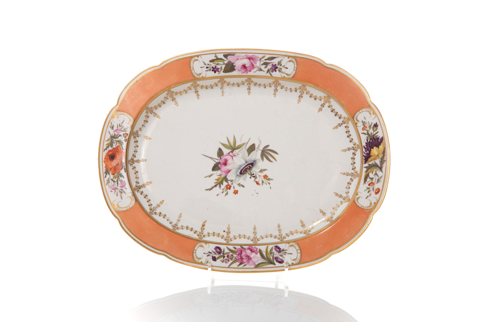 EARLY 19TH C CHAMBERLAINS WORCESTER PLATTER (1 of 3)