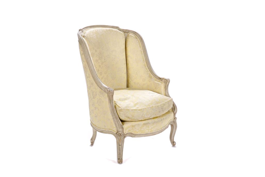SINGLE FRENCH UPHOLSTERED ARMCHAIR (1 of 3)