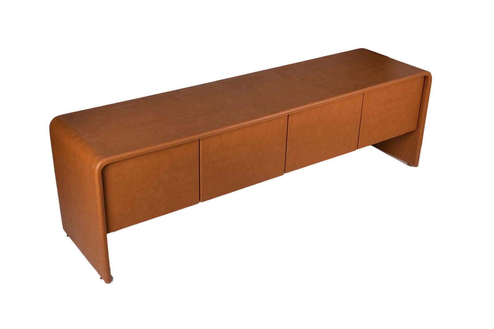 VINTAGE LEATHER CONSOLE (1 of 3)