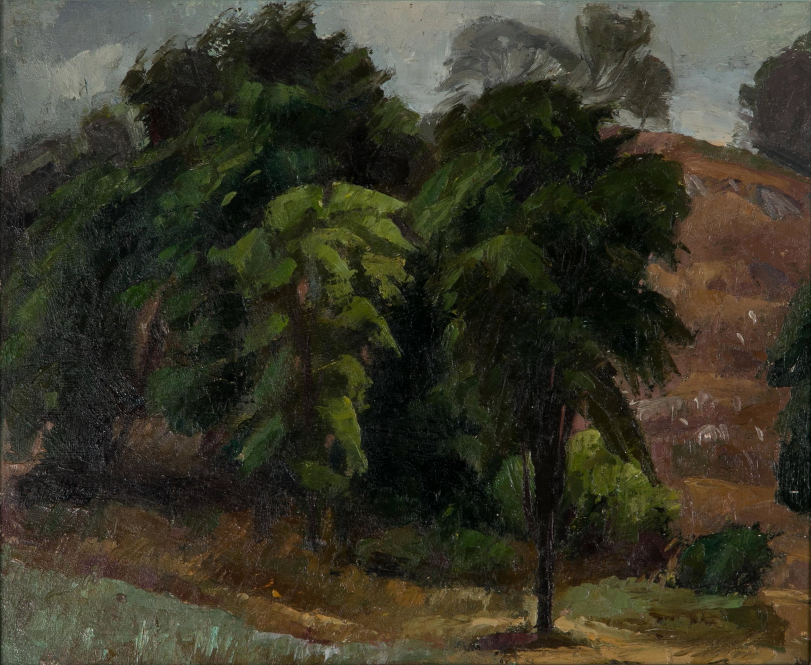 LAWRENCE ARTHUR COLLEY PANTON (Canadian,1884-1954): Untitled (Woodland Interior) Oil on Masonite Signed lower right Size: 13 x 16 in. With McCready Galleries Inc., Toronto