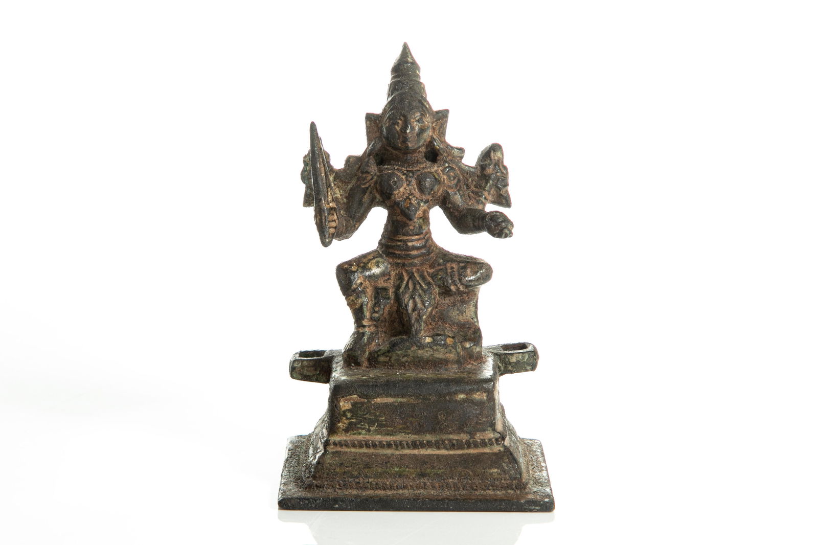 17TH C. INDIAN BRONZE FIGURE OF FOUR-ARMED SHIVA (1 of 5)