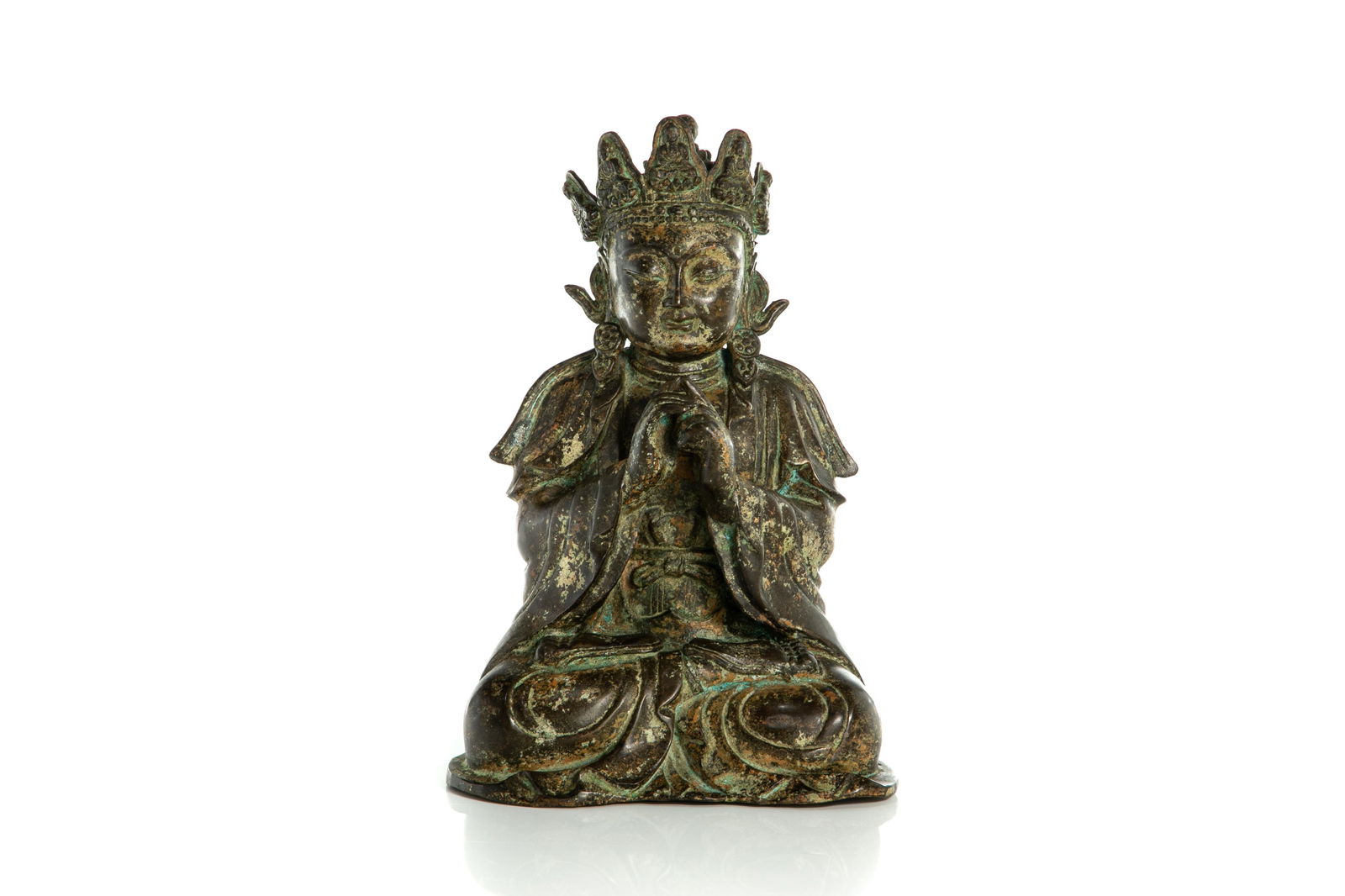 CHINESE MING STYLE BRONZE BODHISATTVA (1 of 6)