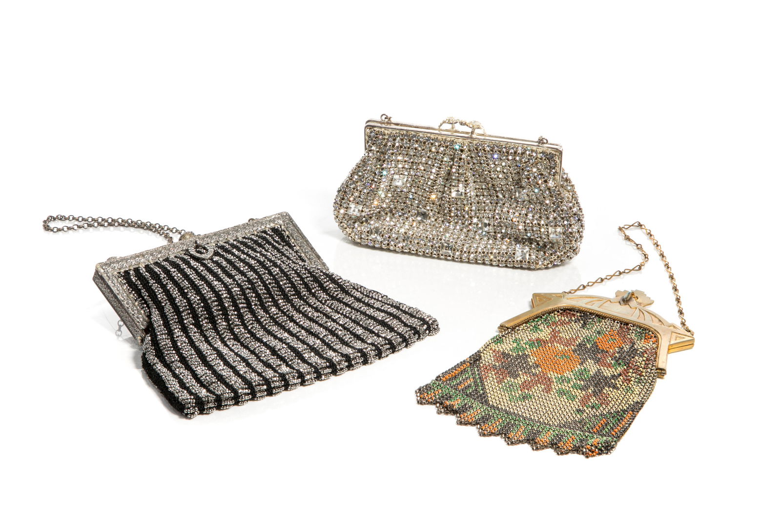 THREE VINTAGE BEADED EVENING BAGS (1 of 4)