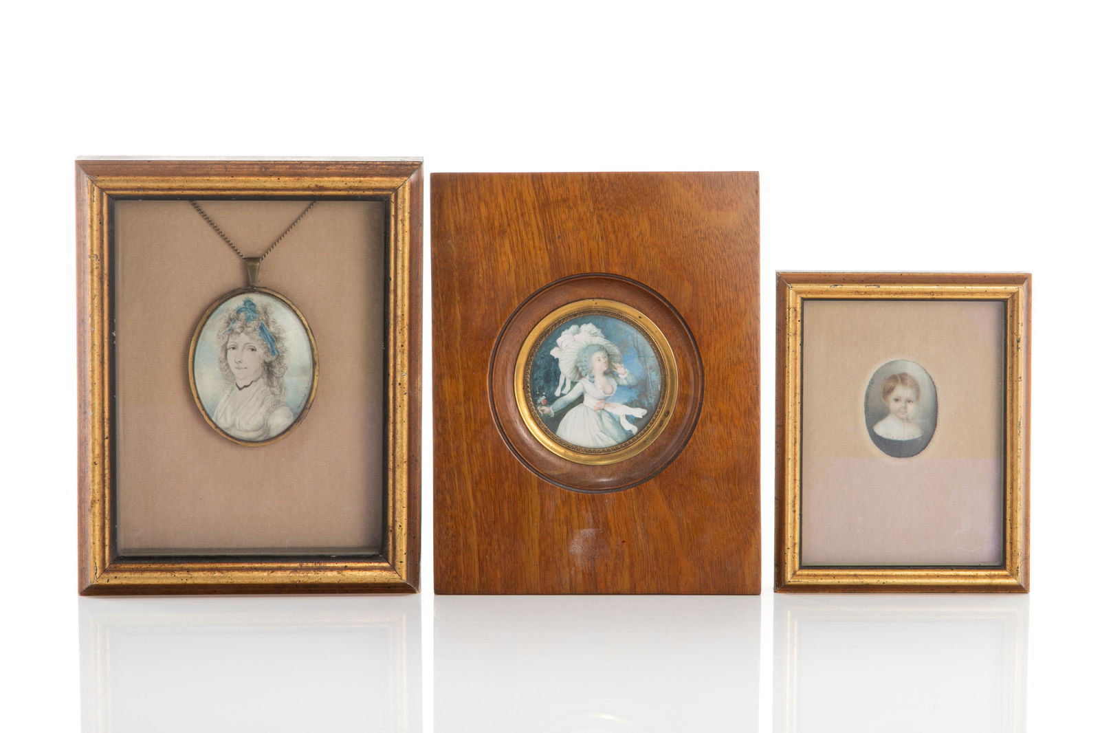 THREE PORTRAIT MINIATURES (1 of 5)