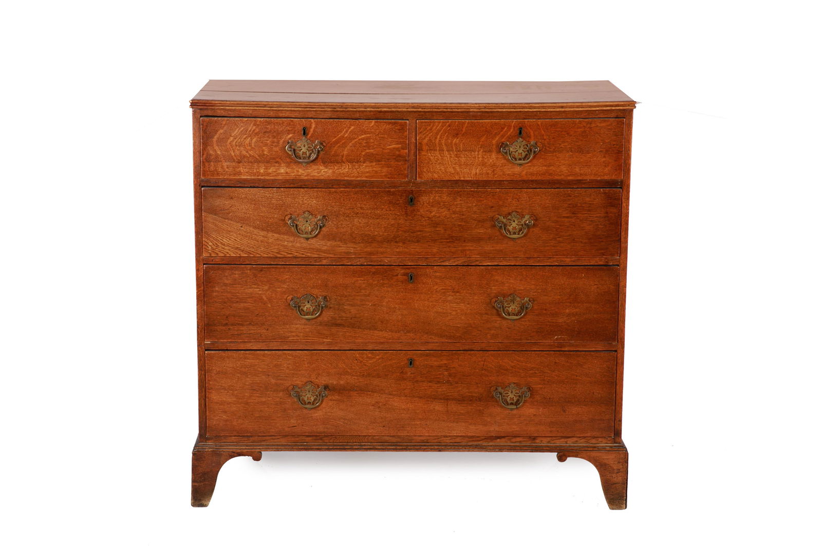 GEORGE III OAK CHEST OF DRAWERS (1 of 6)