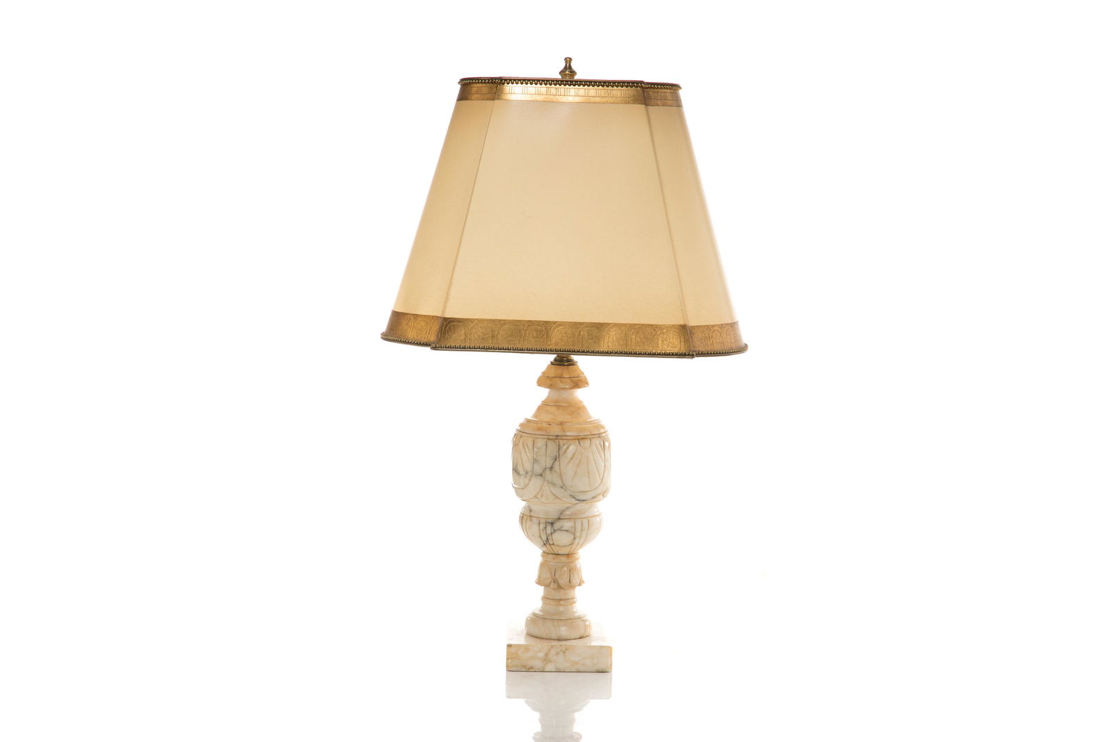ALABASTER URN FORM TABLE LAMP (1 of 2)