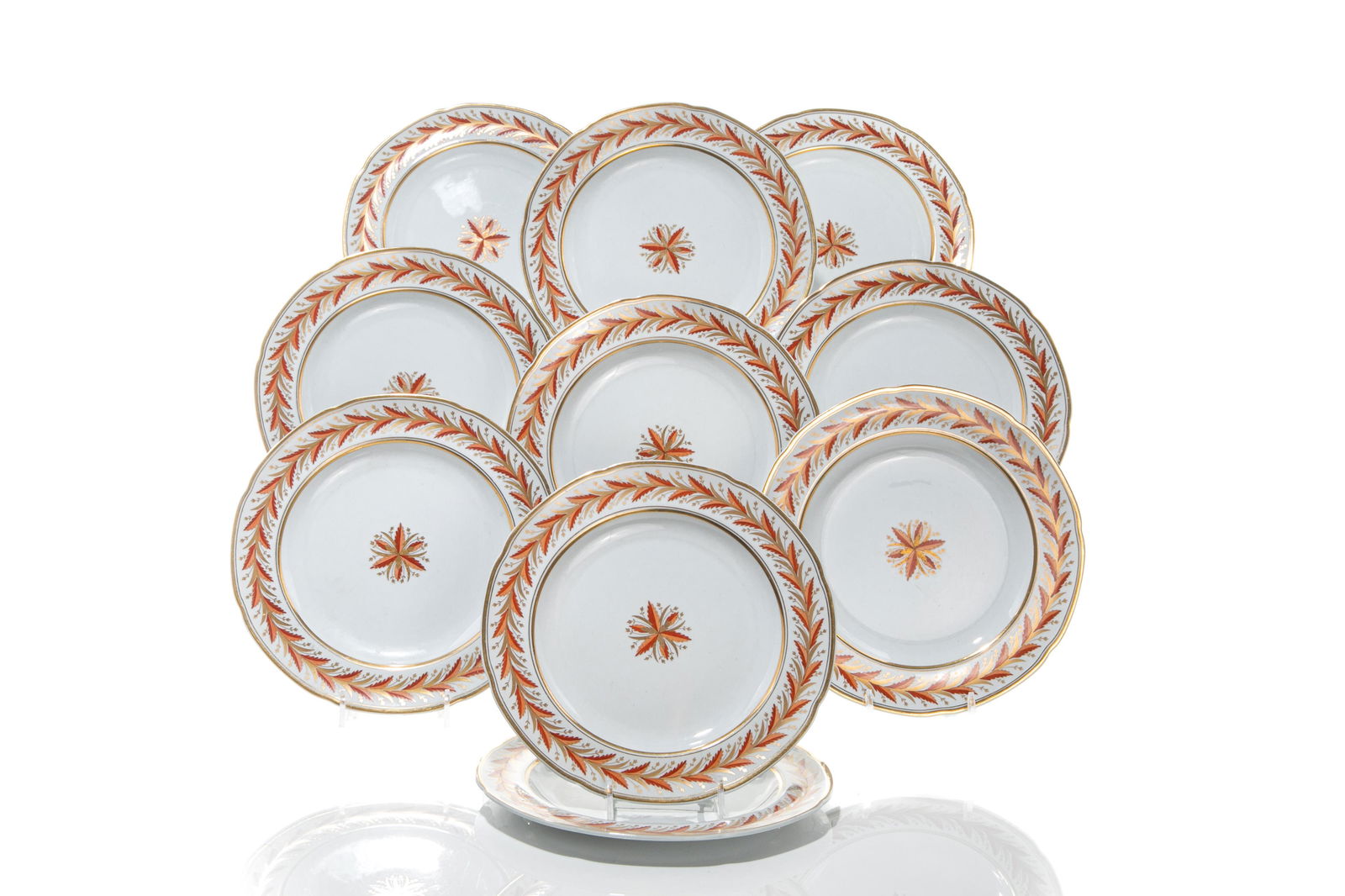 TEN SPODE COPELAND PORCELAIN LUNCHEON PLATES (1 of 3)