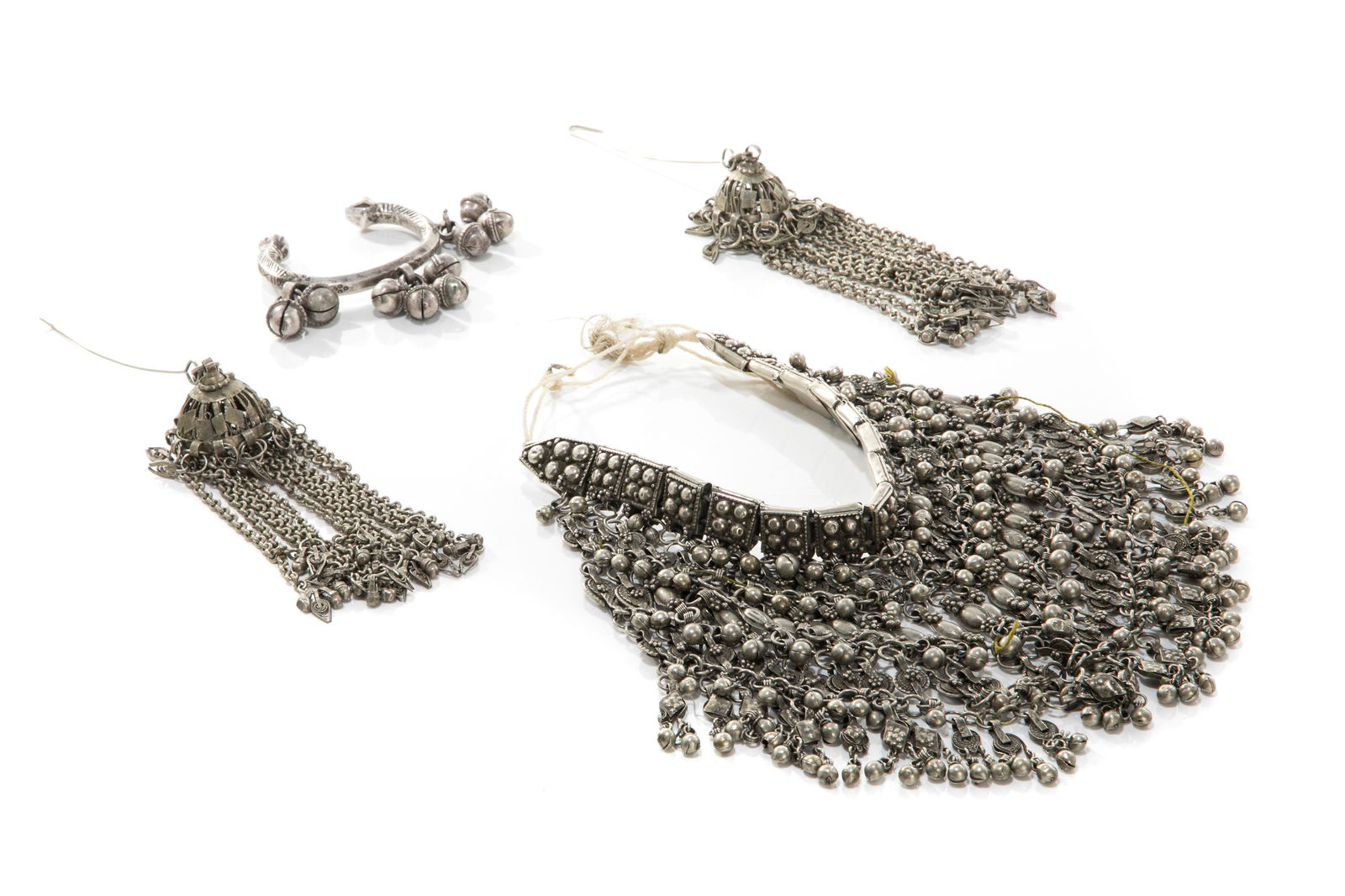 VINTAGE AFGHAN KUCHI NECKLACE BRACELET & EARRINGS (1 of 1)