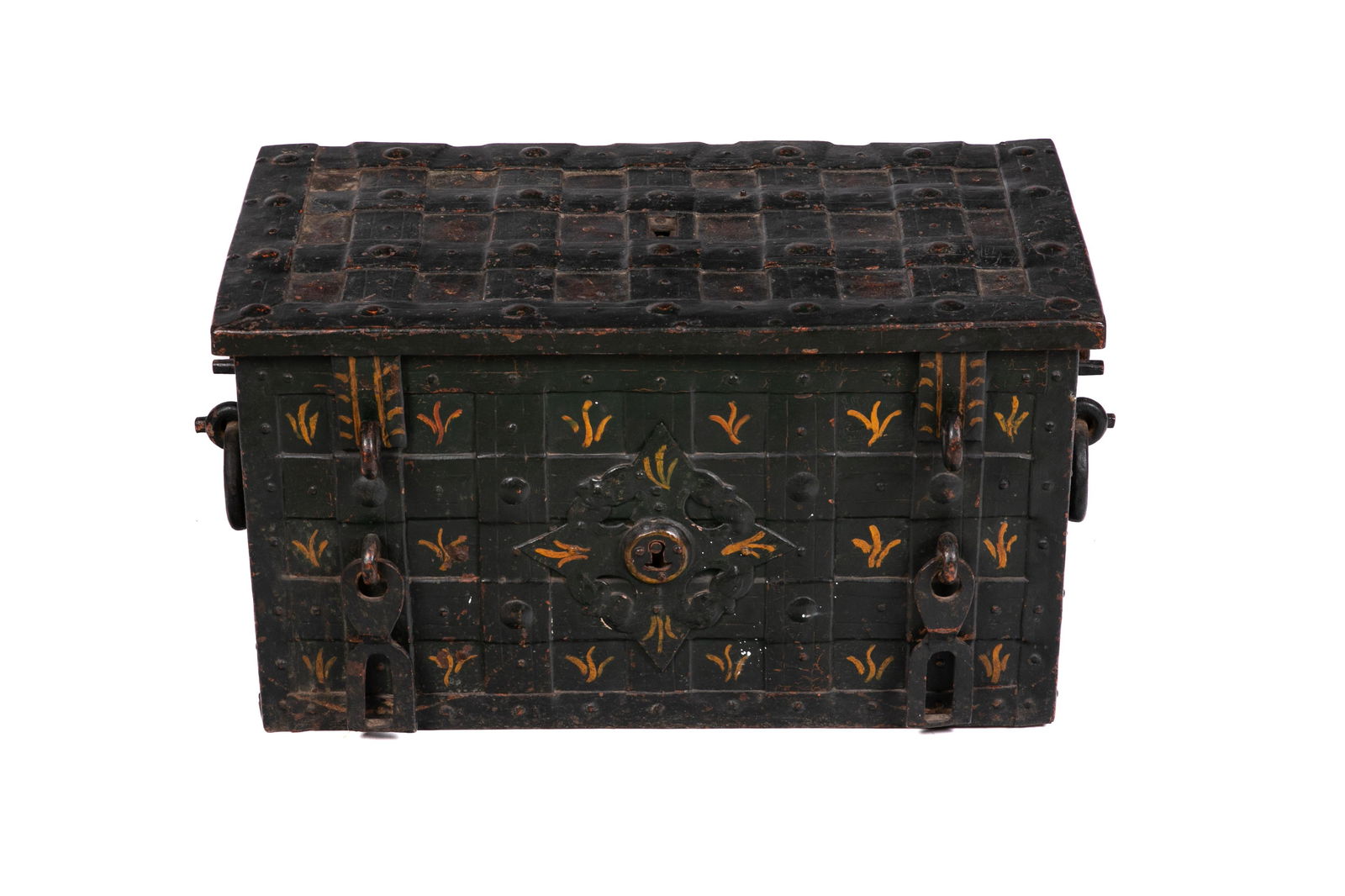 PAINTED IRON STRONG BOX (1 of 11)