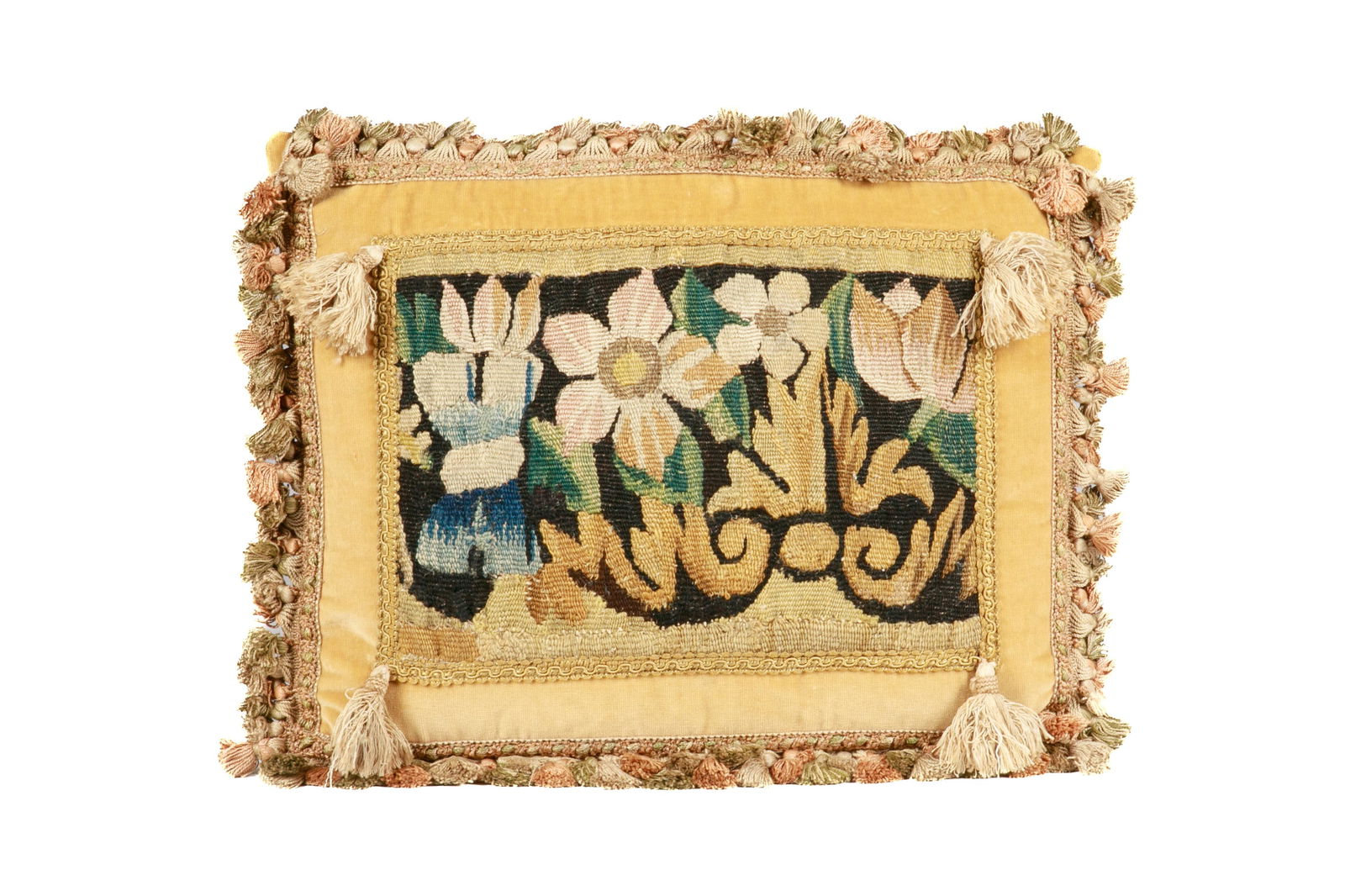 ANTIQUE TAPESTRY PANEL AS CUSHION (1 of 2)