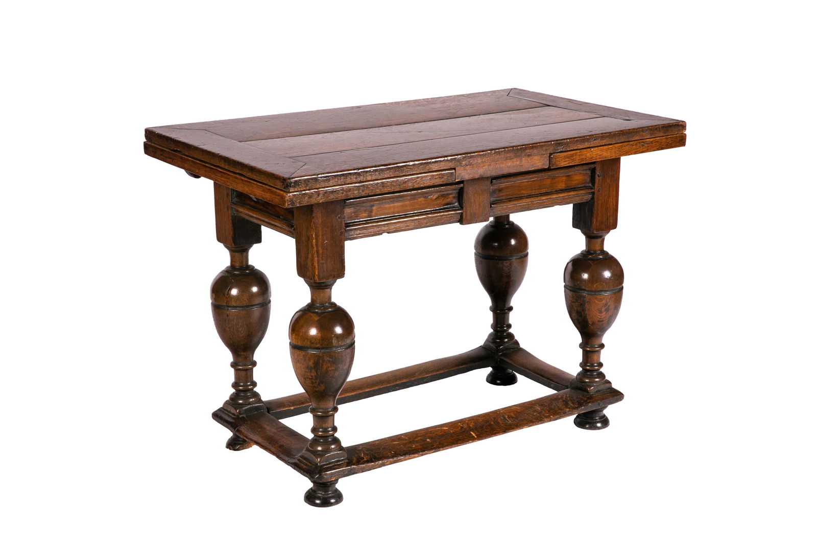 17th C DUTCH OAK DRAW LEAF TABLE (1 of 6)