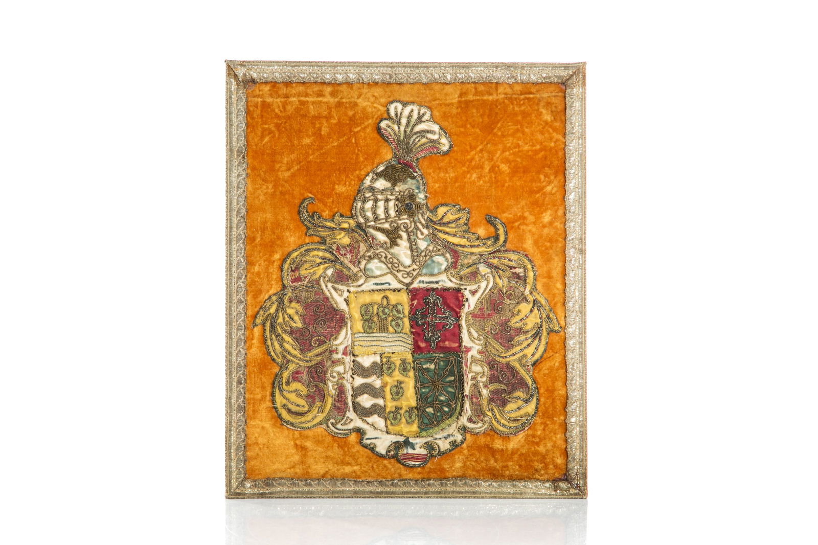 18TH C APPLIQUE TEXTILE PANEL (1 of 4)