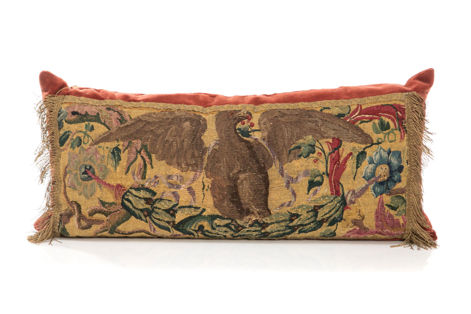 ANTIQUE TAPESTRY PANEL AS CUSHION (1 of 5)