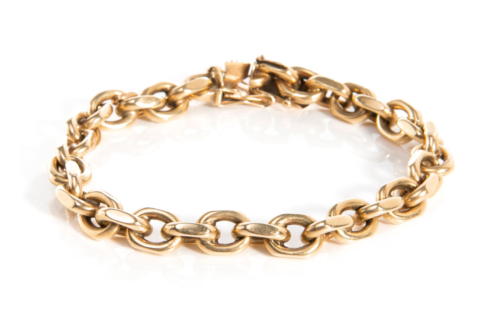 14K GOLD LINK BRACELET, 52g (1 of 2)
