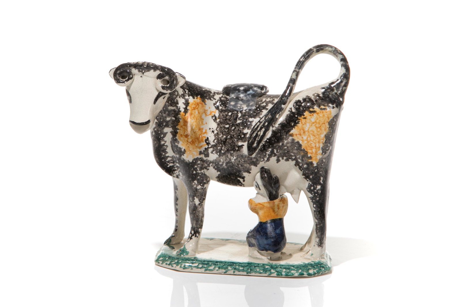 19th C STAFFORDSHIRE COW CREAMER (1 of 3)