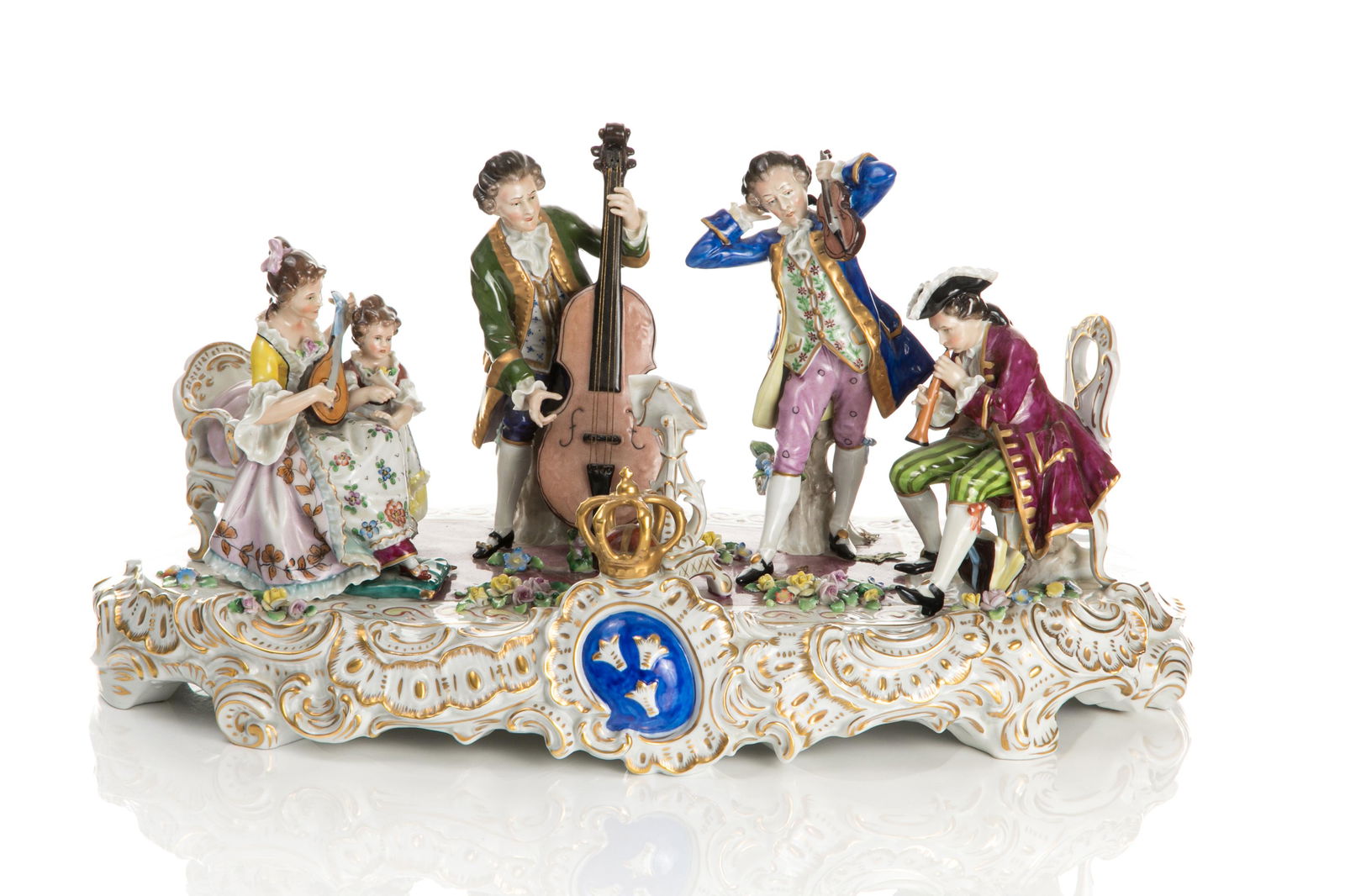HAND PAINTED DRESDEN PORCELAIN FIGURAL GROUP (1 of 7)