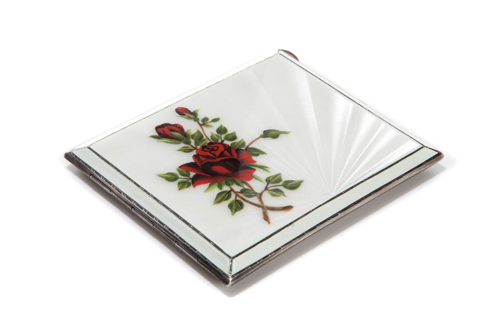 ENGLISH SILVER AND ENAMEL CIGARETTE CASE (1 of 4)