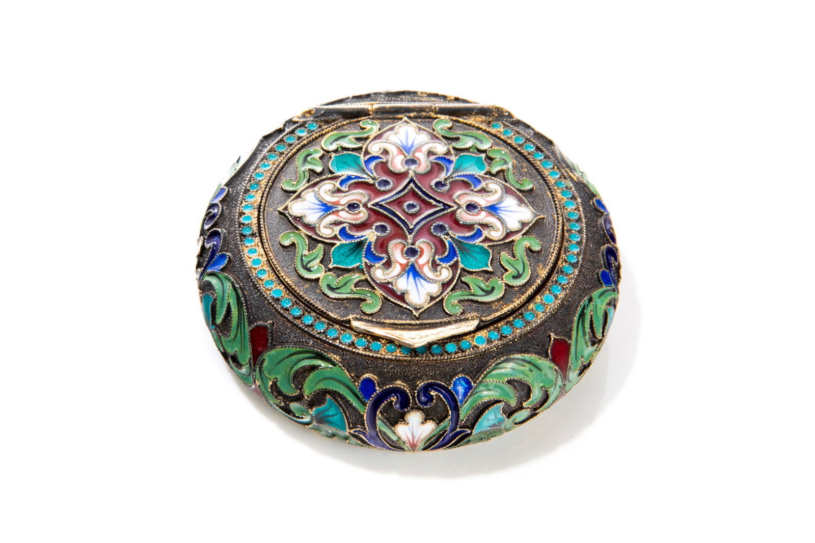 CONTINENTAL SILVER GILT & ENAMEL SNUFF BOX (1 of 4)