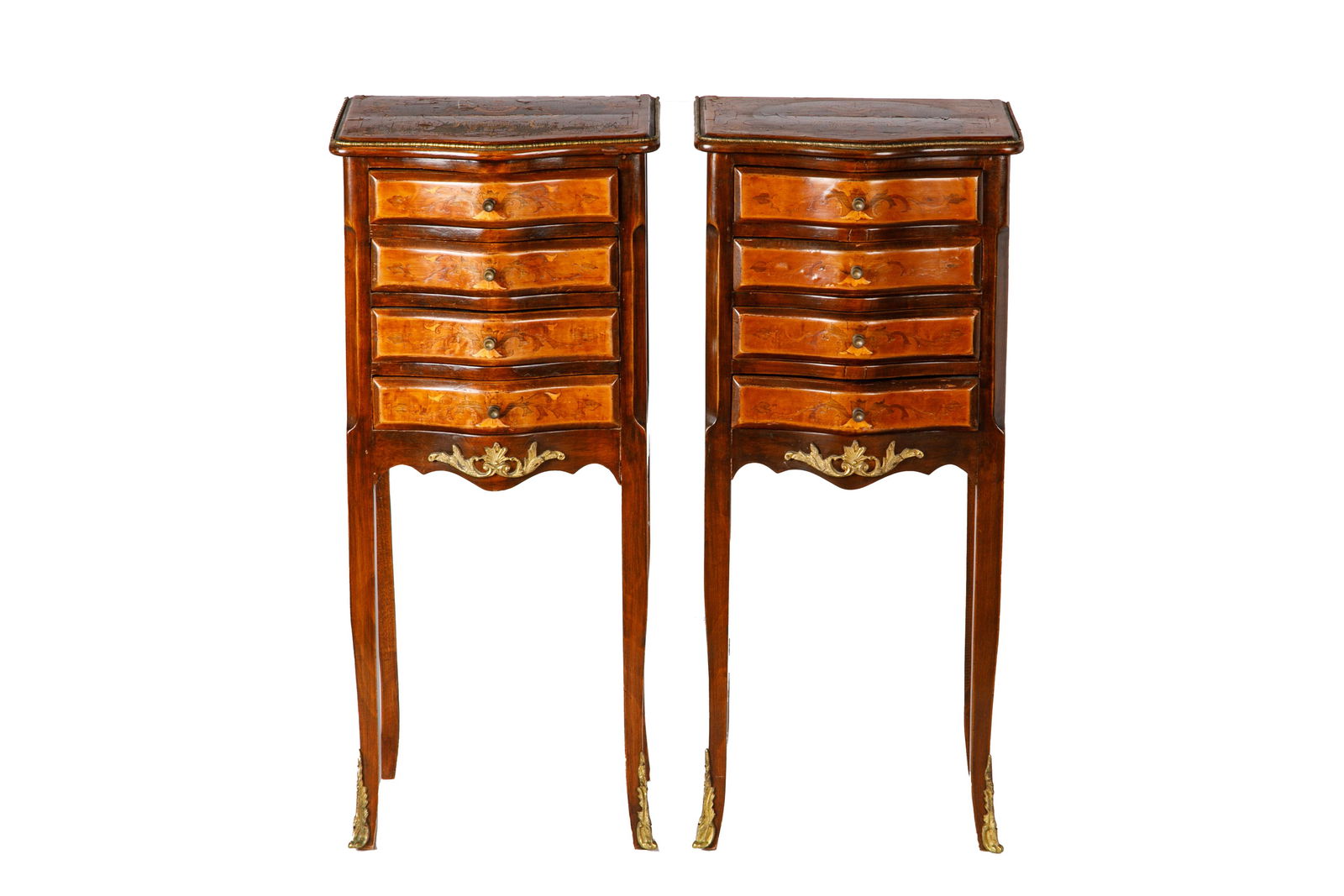 PAIR OF FRENCH STYLE END TABLES (1 of 5)