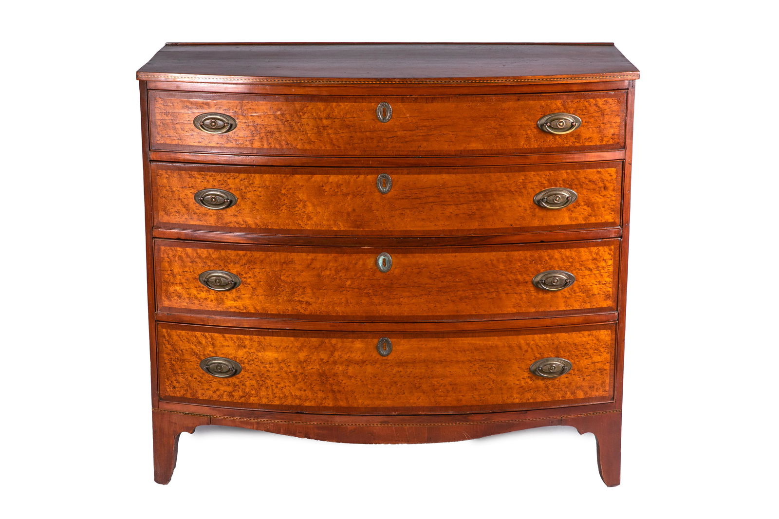 EARLY 19th C AMERICAN FEDERAL STYLE CHEST (1 of 8)