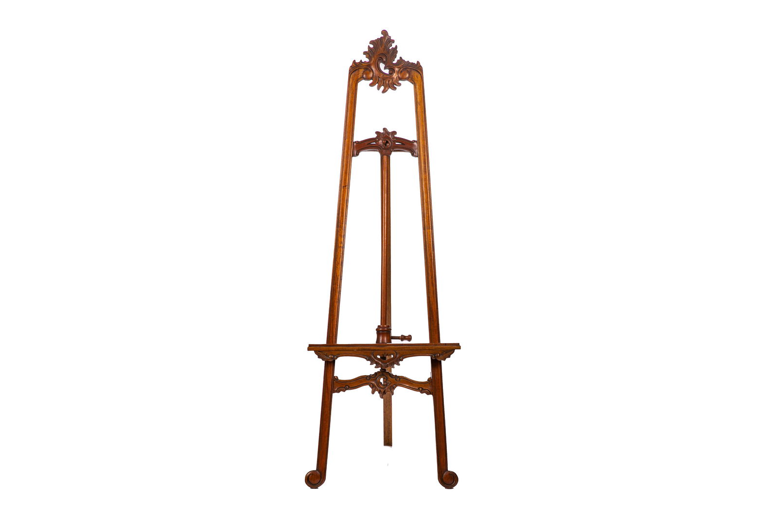 CARVED MAHOGANY FLOOR EASEL (1 of 4)