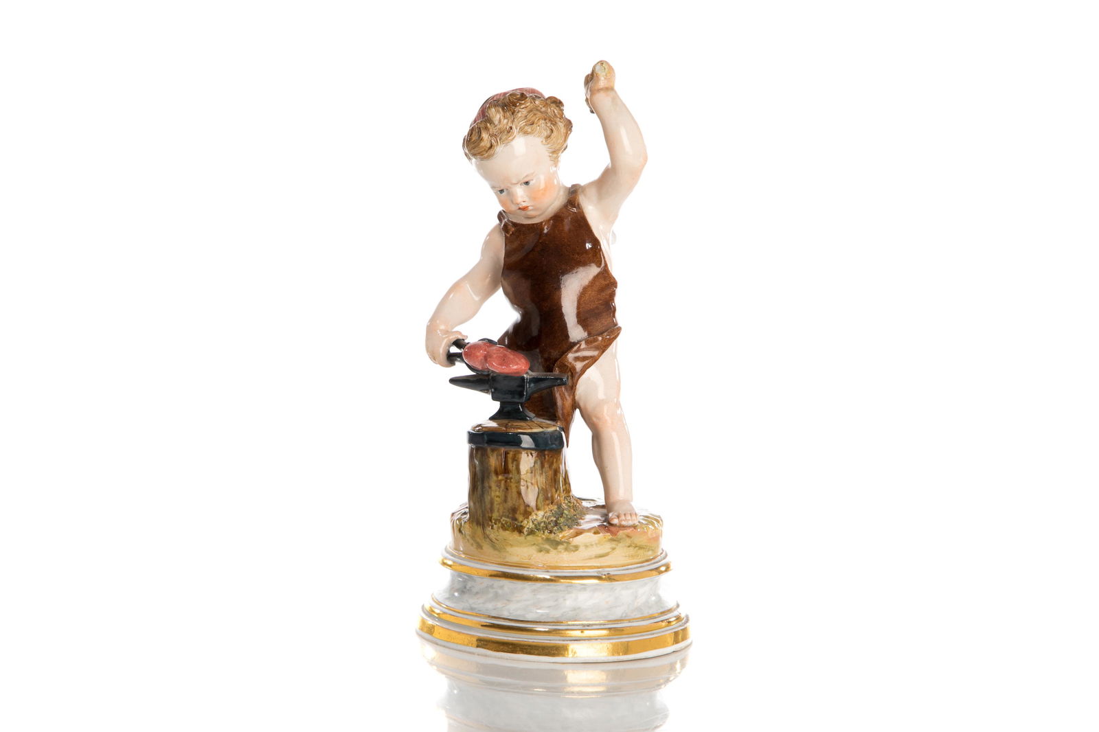 19th C MEISSEN PORCELAIN FIGURE OF CUPID (1 of 7)