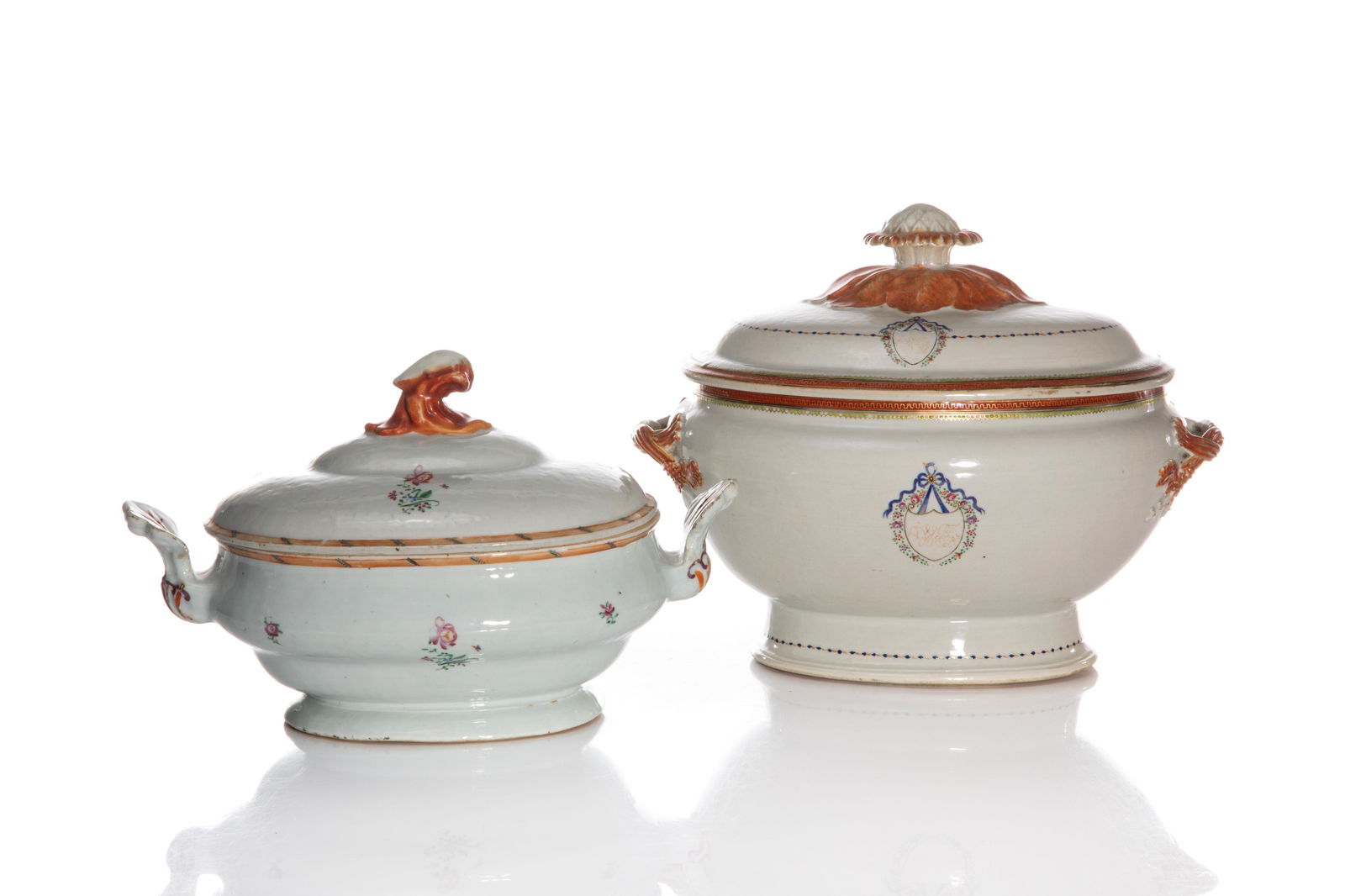 TWO 18TH C CHINESE EXPORT PORCELAIN TUREENS (1 of 3)