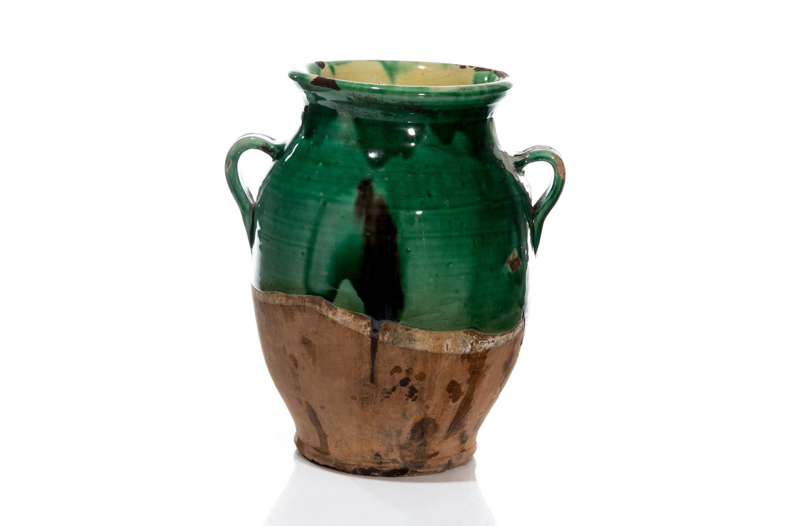 ANTIQUE FRENCH GLAZED POTTERY CONFIT POT (1 of 6)