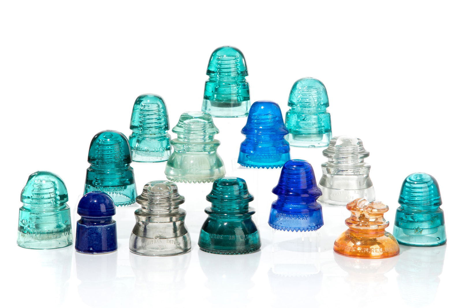 GROUP OF AMERICAN MADE GLASS INSULATORS (1 of 1)