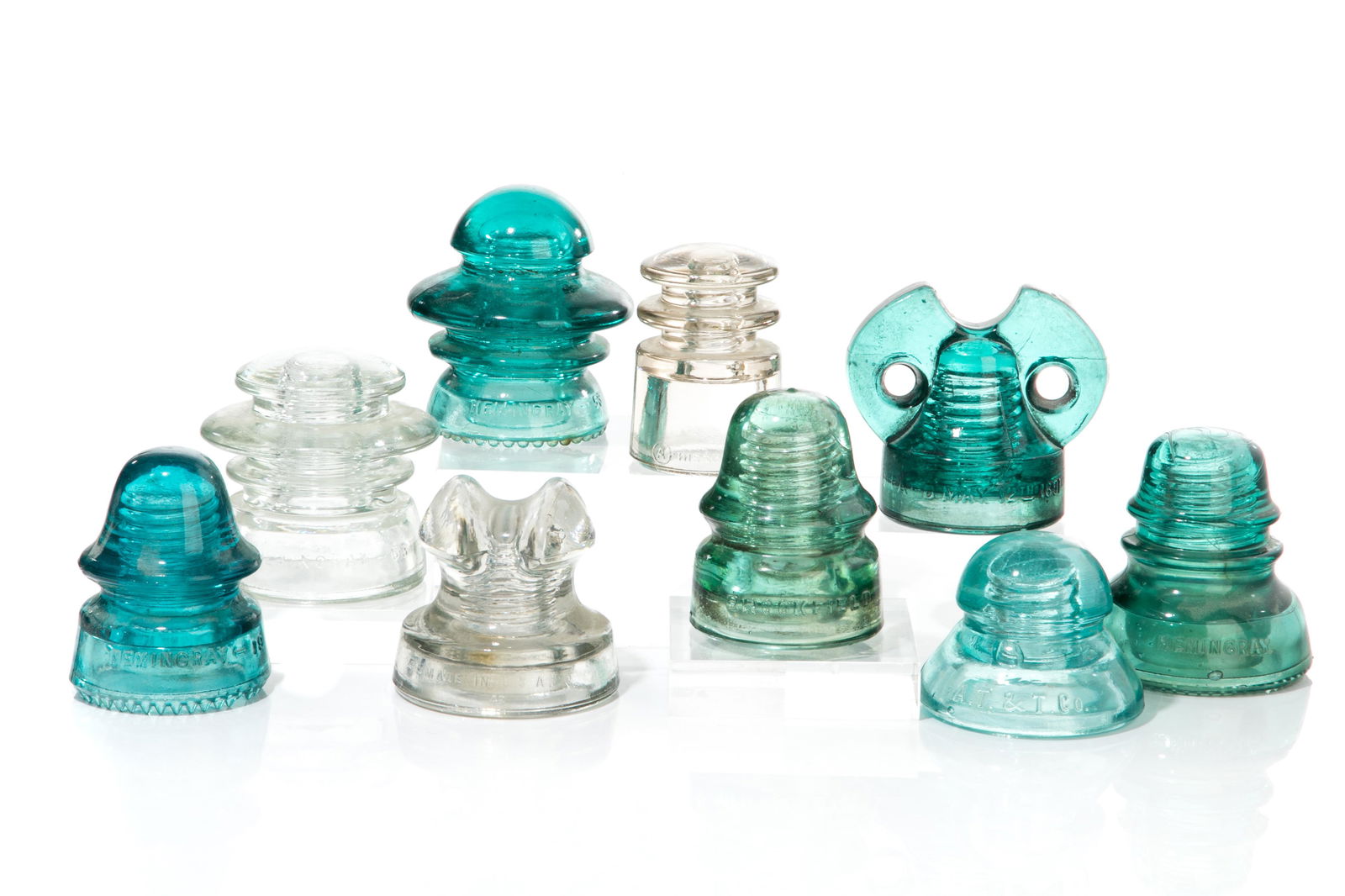 GROUP OF AMERICAN MADE GLASS INSULATORS (1 of 1)