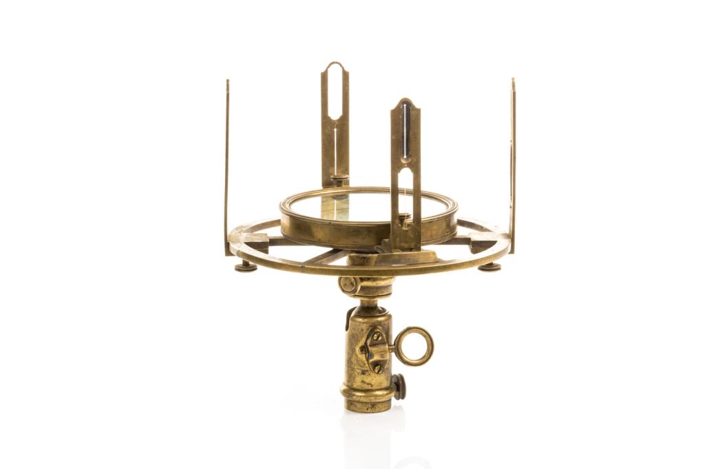 19th C ENGLISH BRASS SURVEYOR'S COMPASS (1 of 2)