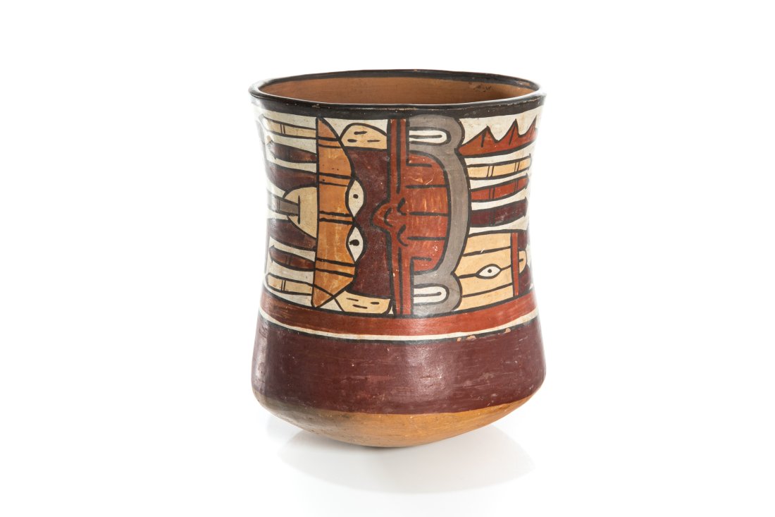 ANCIENT PERUVIAN PAINTED TERRACOTTA JAR (1 of 5)