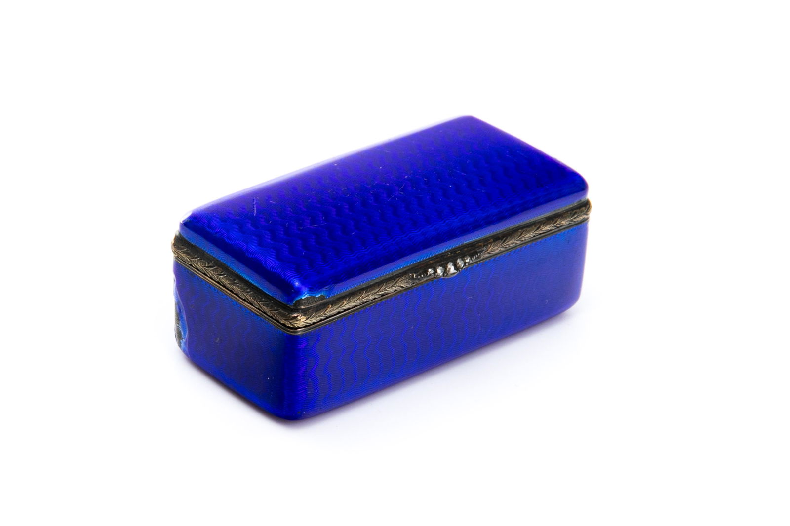 SMALL RUSSIAN SILVER & GUILLOCHE ENAMEL BOX, 45g (1 of 6)
