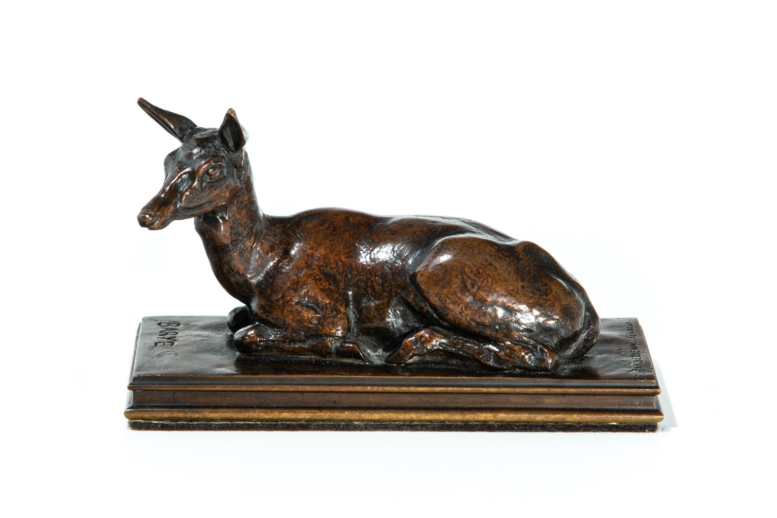 BRONZE OF RECUMBENT DEER (1 of 6)
