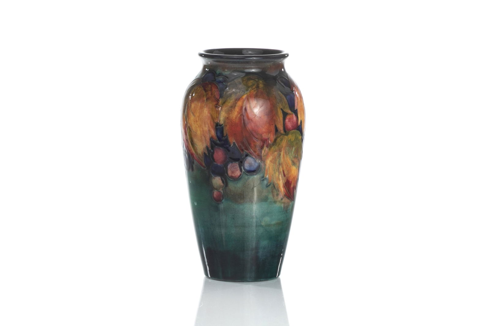 MOORCROFT FLAMBE LEAF & BERRY VASE (1 of 4)