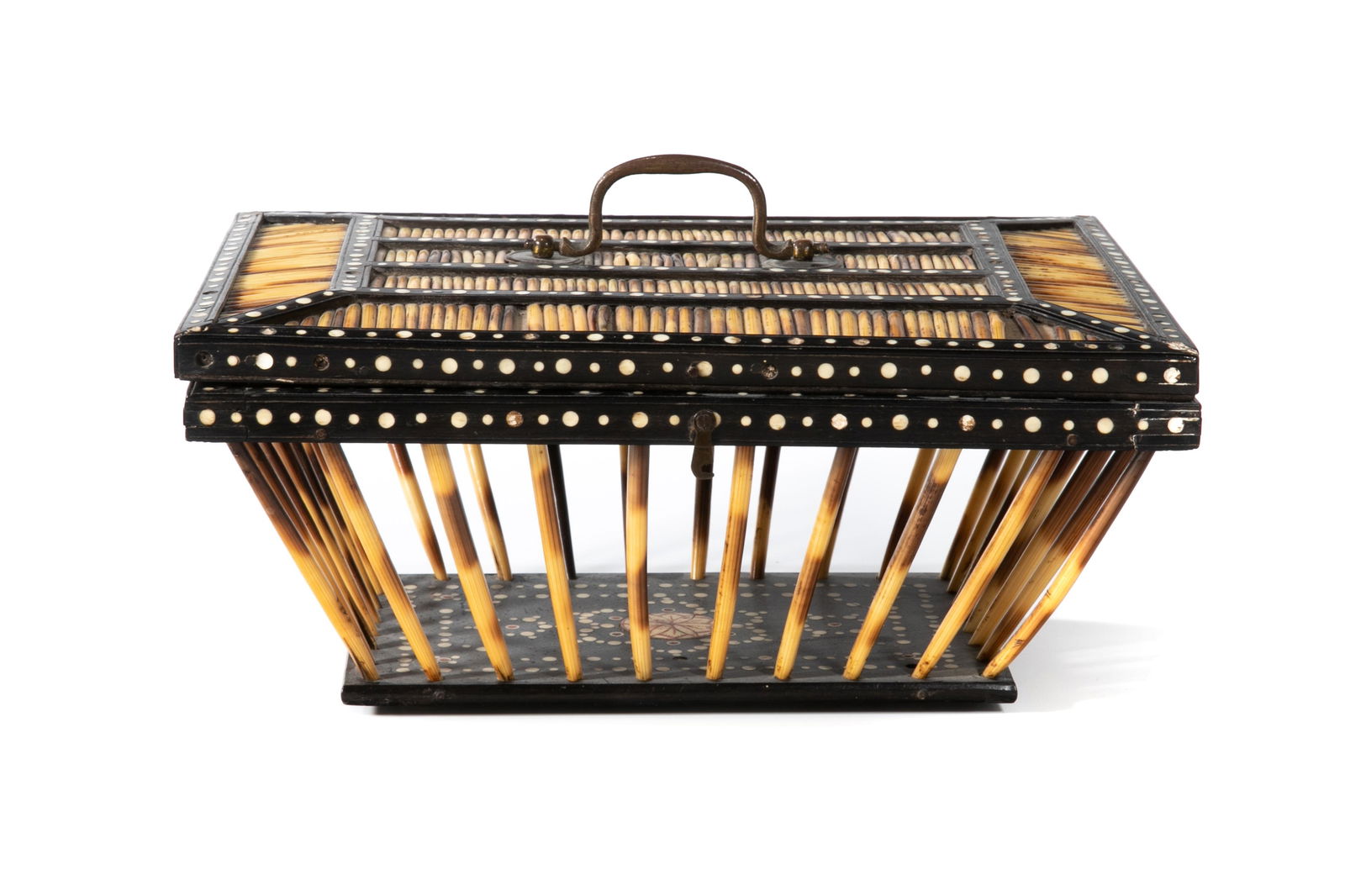 19th C ANGLO-INDIAN MATARA QUILL BOX (1 of 5)