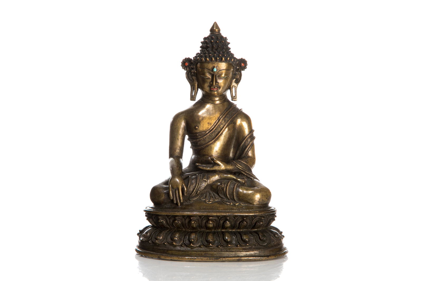 TIBETAN BRONZE BUDDHA, POSSIBLY MING DYNASTY (1 of 8)