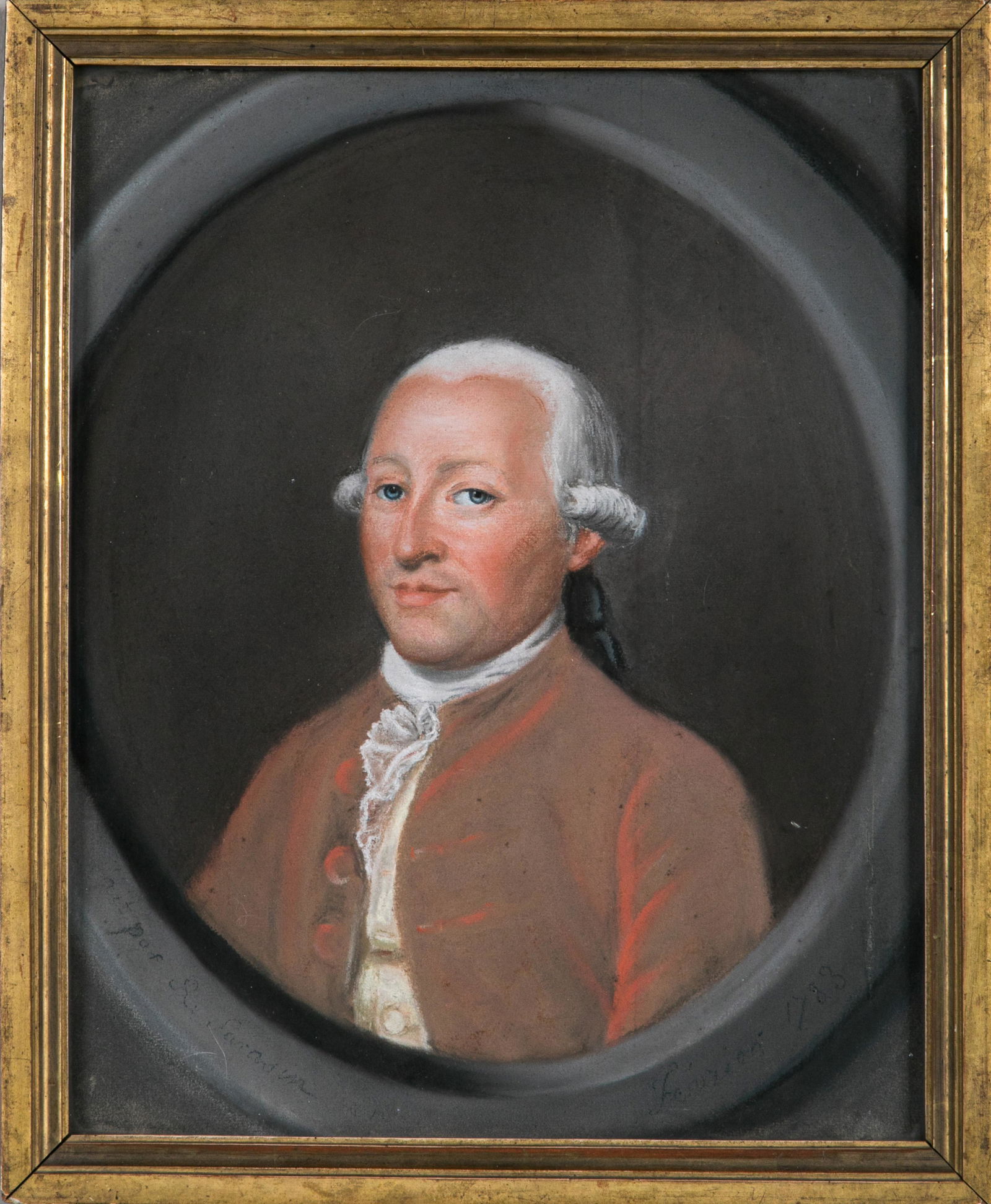 FRENCH PASTEL PORTRAIT SIGNED SARASIN (1 of 4)