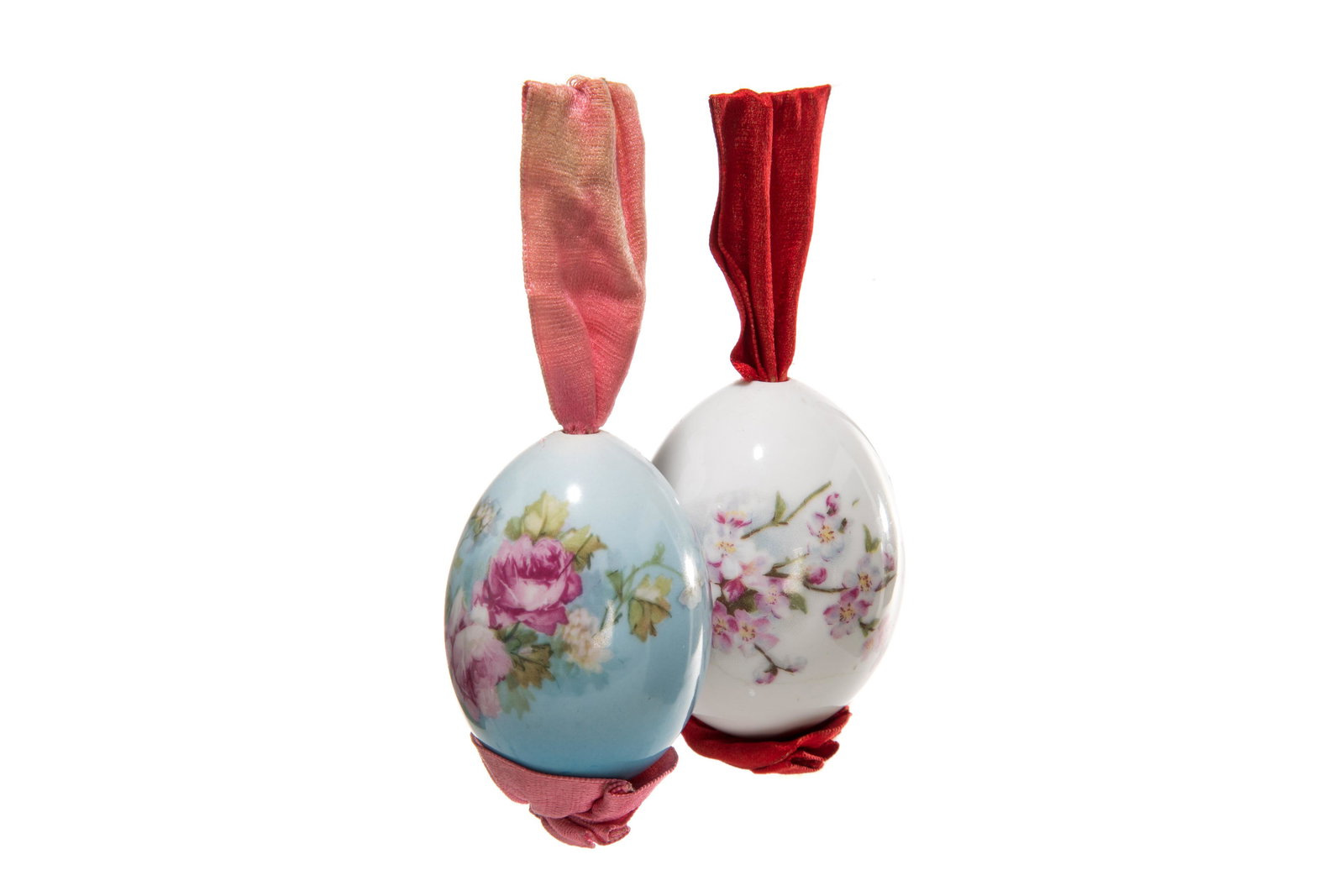 TWO DECORATIVE RUSSIAN PORCELAIN EASTER EGGS (1 of 4)