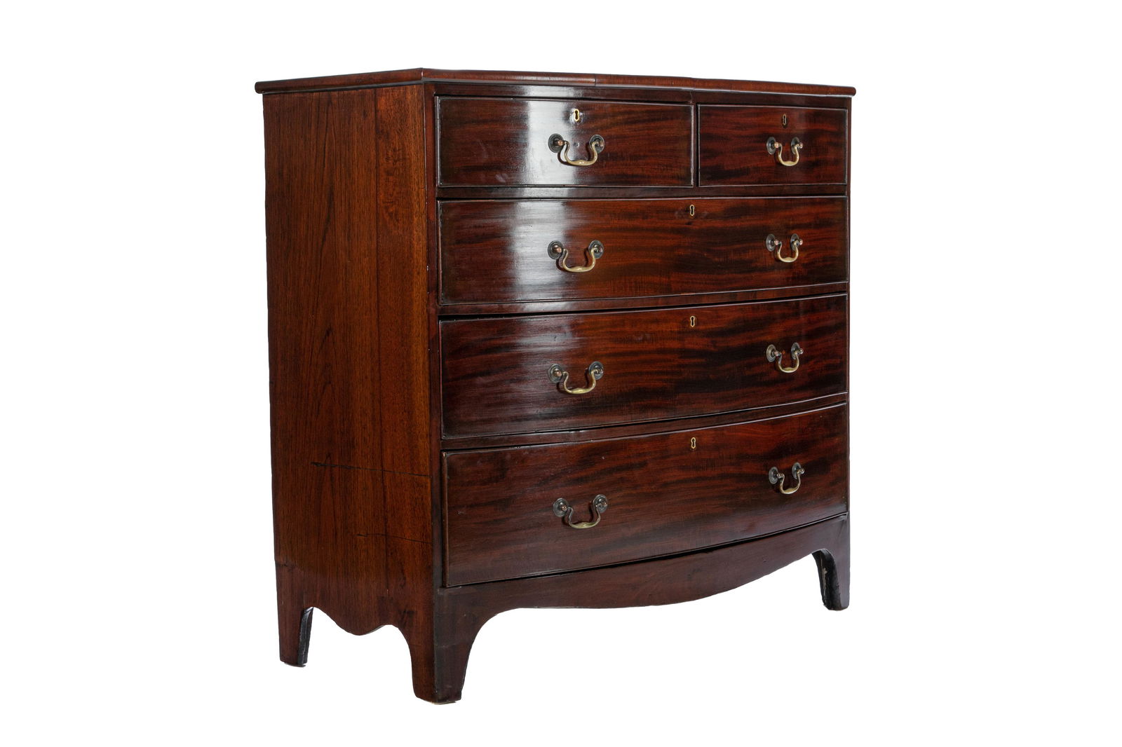 LATE GEORGE III MAHOGANY CHEST OF DRAWERS (1 of 5)