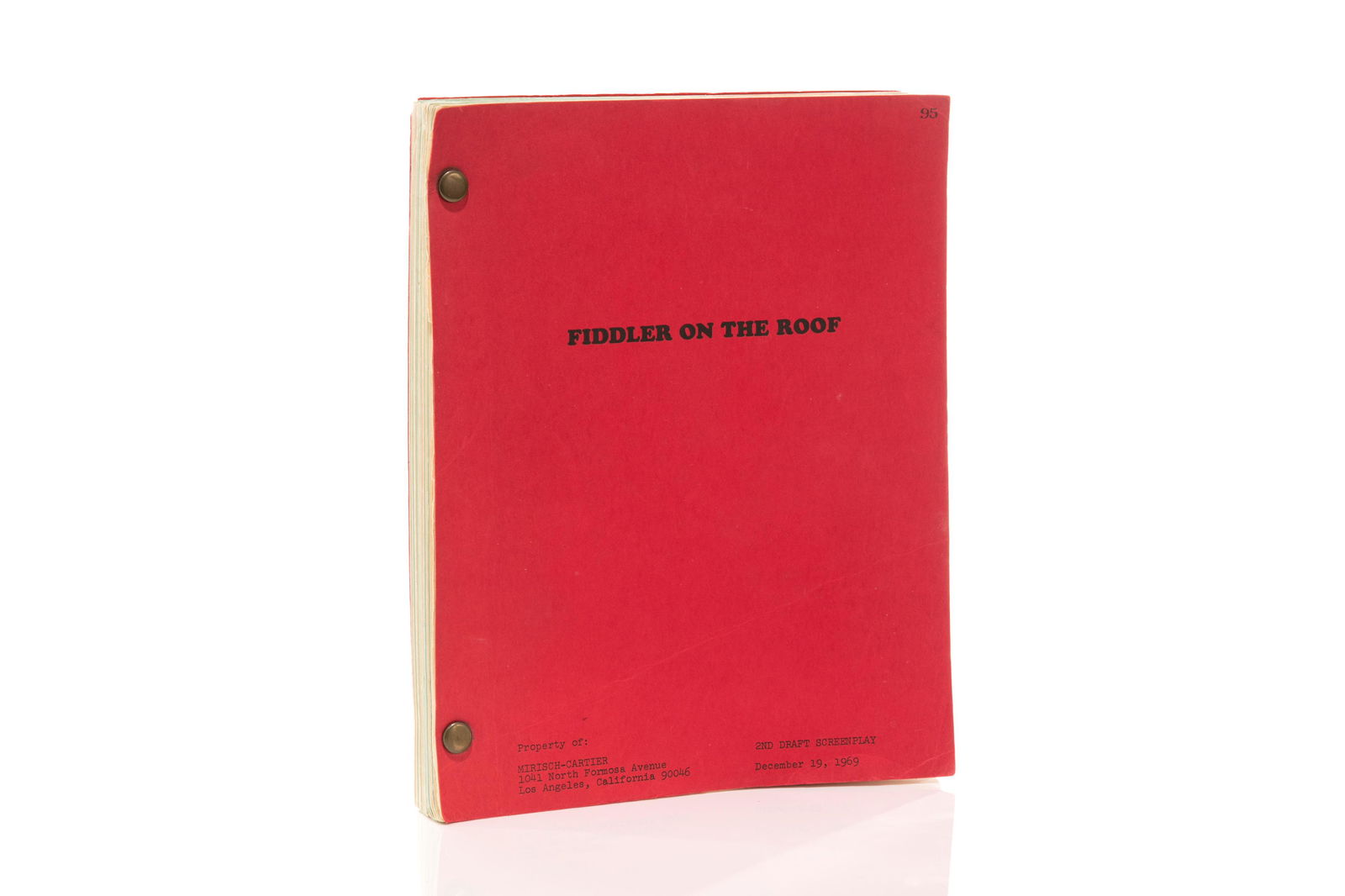 FIDDLER ON THE ROOF SECOND DRAFT SCREENPLAY (1 of 3)