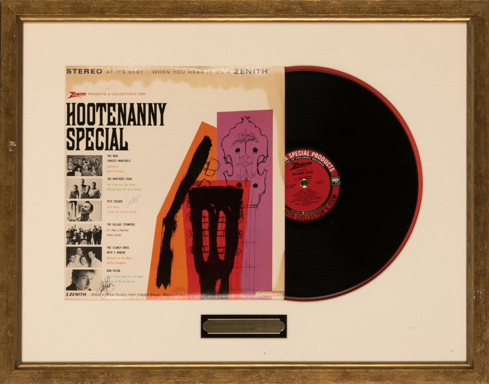 HOOTENANNY SPECIAL FRAMED & SIGNED (1 of 2)