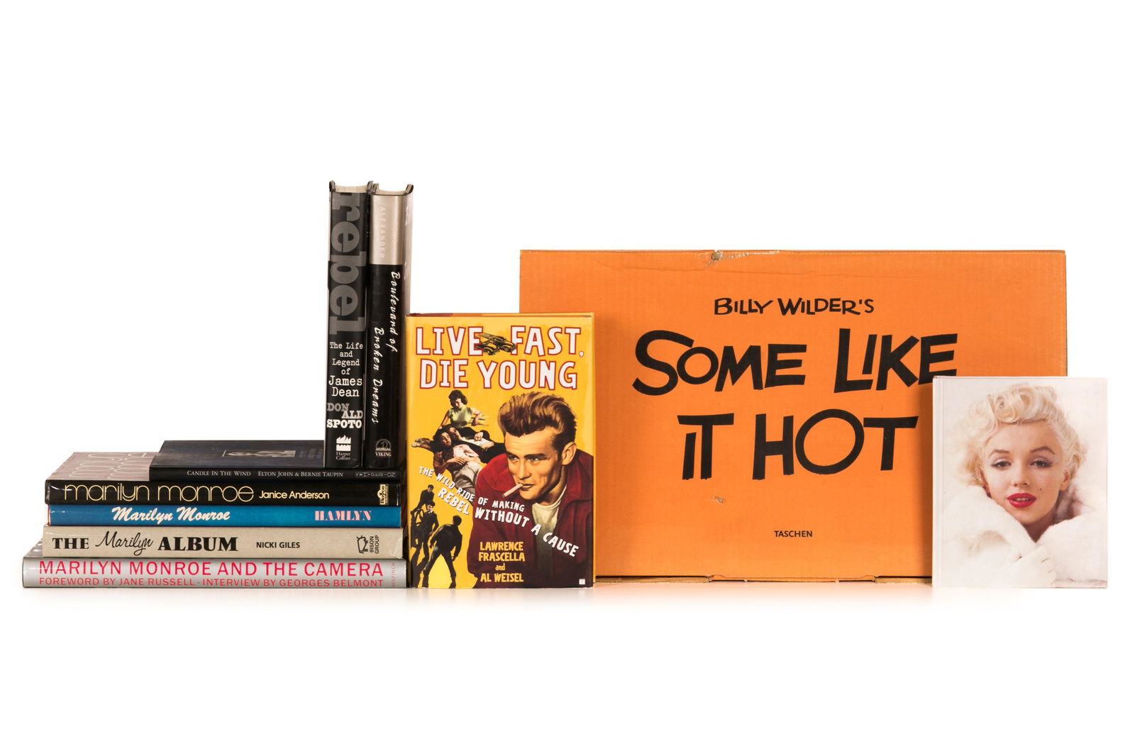 LOT OF BOOKS ON MARILYN MONROE & JAMES DEAN (1 of 1)