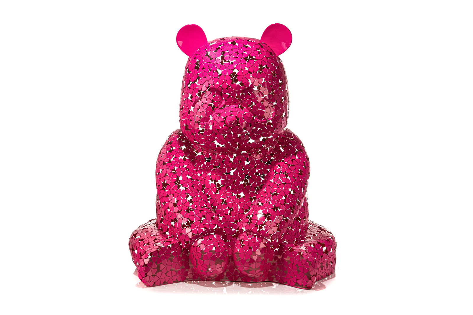 HIRO ANDO (Japanese, b. 1973): pandasan flowerpower (2011) Painted and varnished stainless steel Stamped to underside November 2014, 2/8. H: 37.5"