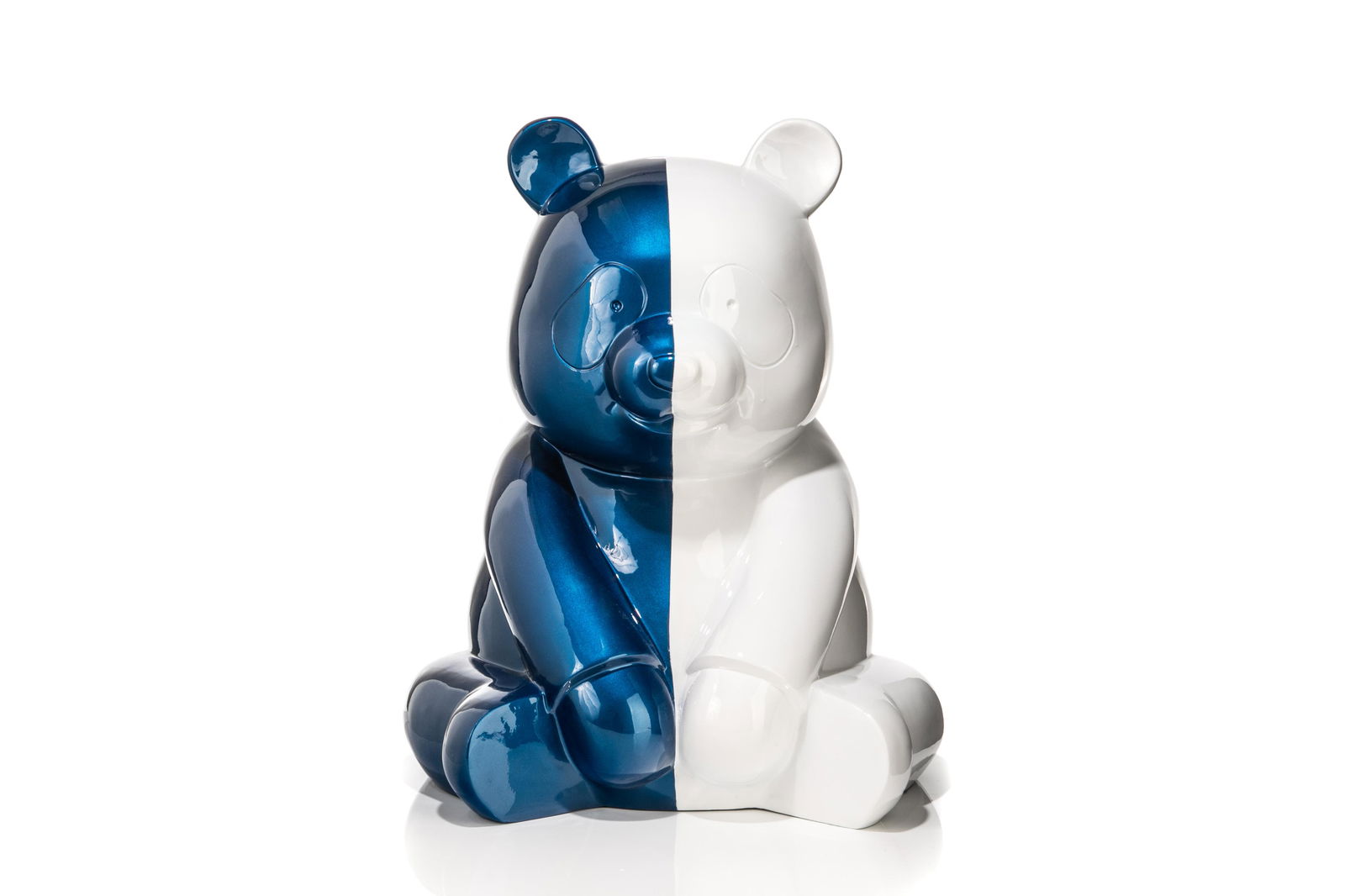 HIRO ANDO (Japanese, b. 1973): united pandasan (2011) Painted and varnished resin Incised signature, date and number to underside 2011 1/1. H: 21.5" W: 15.5" (approx.)